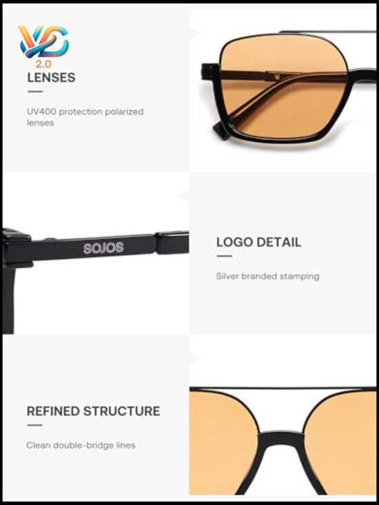 Trendy Oversized Aviator Sunglasses Retro Y2K Square UV Protection Unisex main image 5